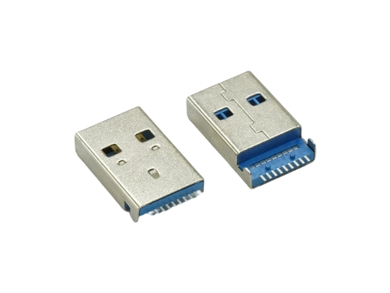 USB3.0 AM 沉板1.9SMT 带柱 